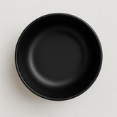 Handmade Ceramic Bowl with Colorful Stripes – Black