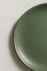 Handmade Ceramic Dinner Plate with Speckled Sage Green Glaze