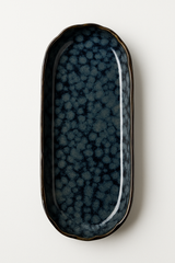 Handmade Ceramic Large Serving Platter with Blue Glaze – Artistic Design