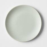 Handmade Ceramic Quarter Plate with Speckled Finish – Light Green