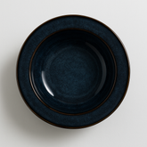 Handmade Ceramic Soup/Pasta Bowl with Blue Speckles – Dark Blue