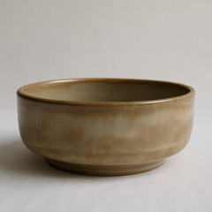 Handmade Ceramic Large Bowl with Earthy Glaze – Warm Taupe