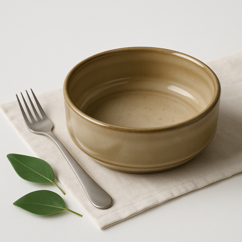 Handmade Ceramic Large Bowl with Earthy Glaze – Warm Taupe
