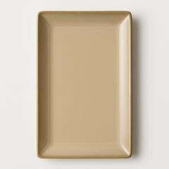 Handmade Ceramic Large Platter with Gradient Glaze – Beige