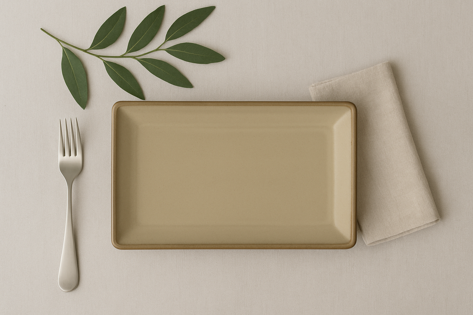 Handmade Ceramic Large Platter with Gradient Glaze – Beige