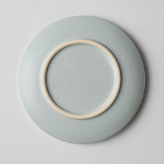 Handmade Ceramic Quarter Plate with Speckled Finish – Light Green