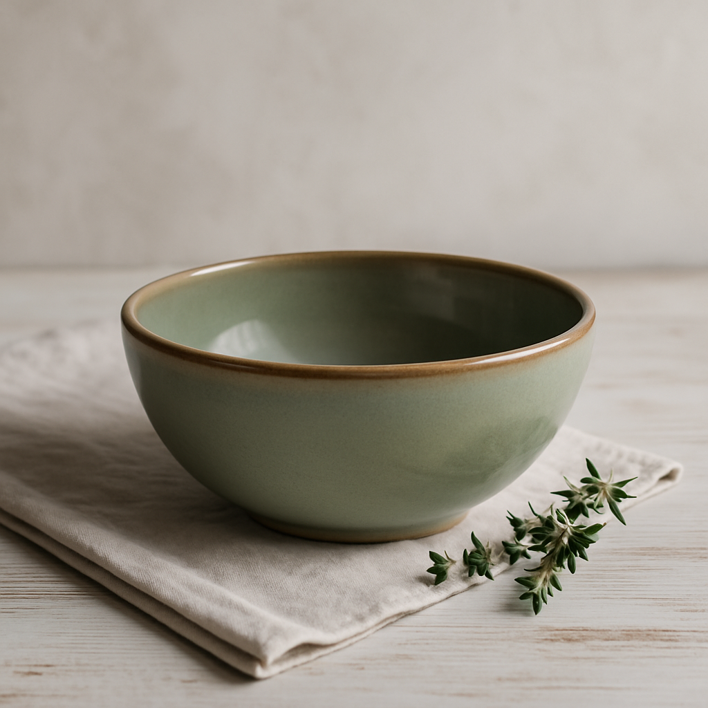 Handmade Ceramic Small Bowl with Speckled Glaze – Sage Green
