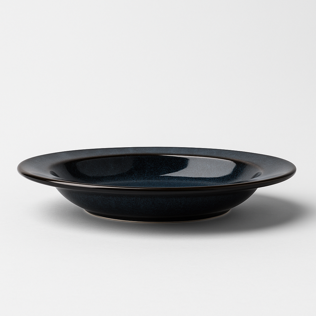 Handmade Ceramic Soup/Pasta Bowl with Blue Speckles – Dark Blue